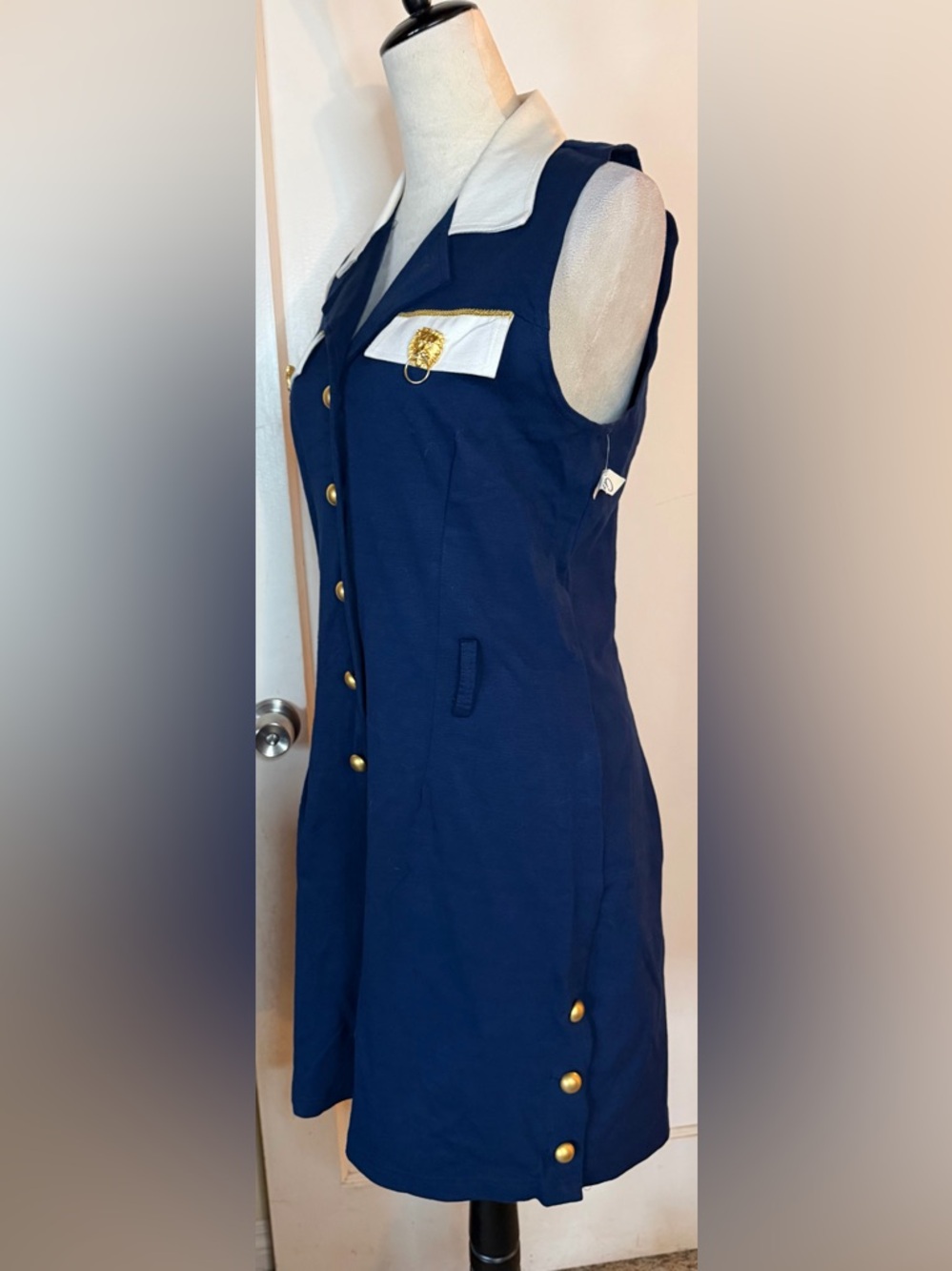 Vintage 80’s PG Collections Ginger Bort California Navy Blue Romper Nautical